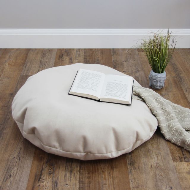 Designer Velvet Cushion Bean Bag - Round