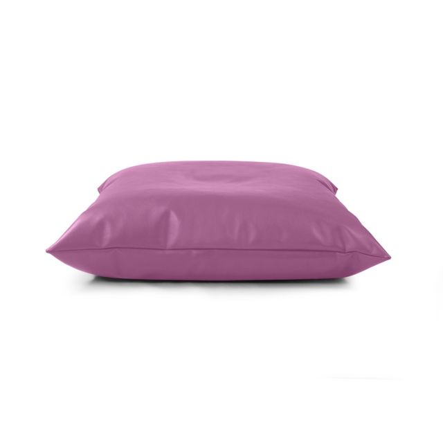 Faux Leather Cushion Bean Bag - Square - Pink